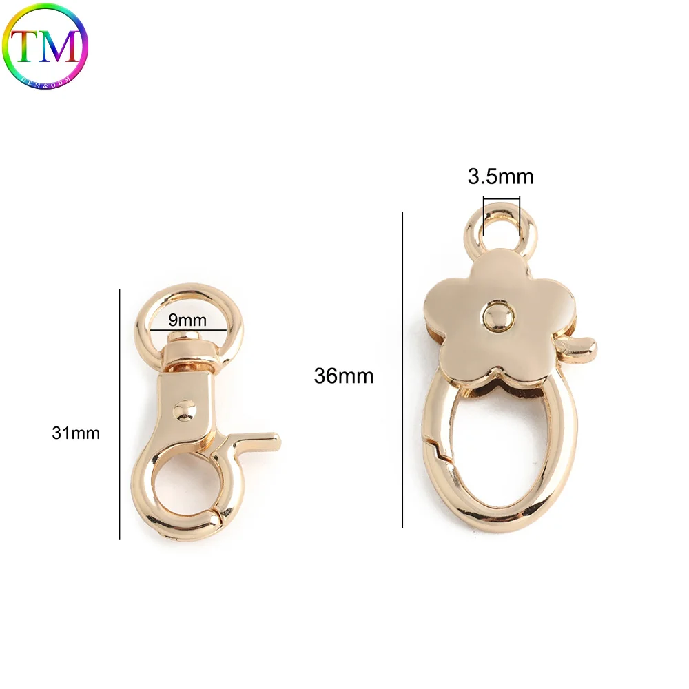 10-30Pcs Small Carabiners Metal Buckles for Bag Strap Swivel Lobster Clasp Keychain Pet Collar Snap Hook Loop DIY Accessories
