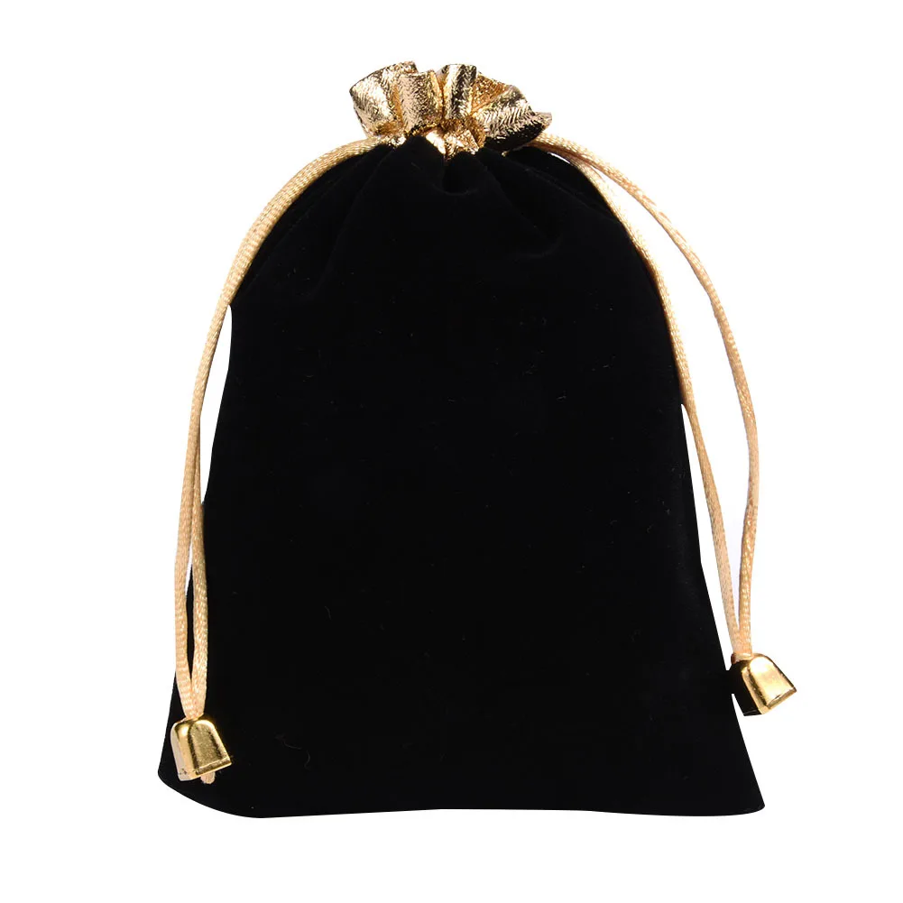 10PCS 12*16cm Soft Velvet Bags Drawstring Gift Bags Gold Velvet Drawstring Gift Bag Jewelry Pouches