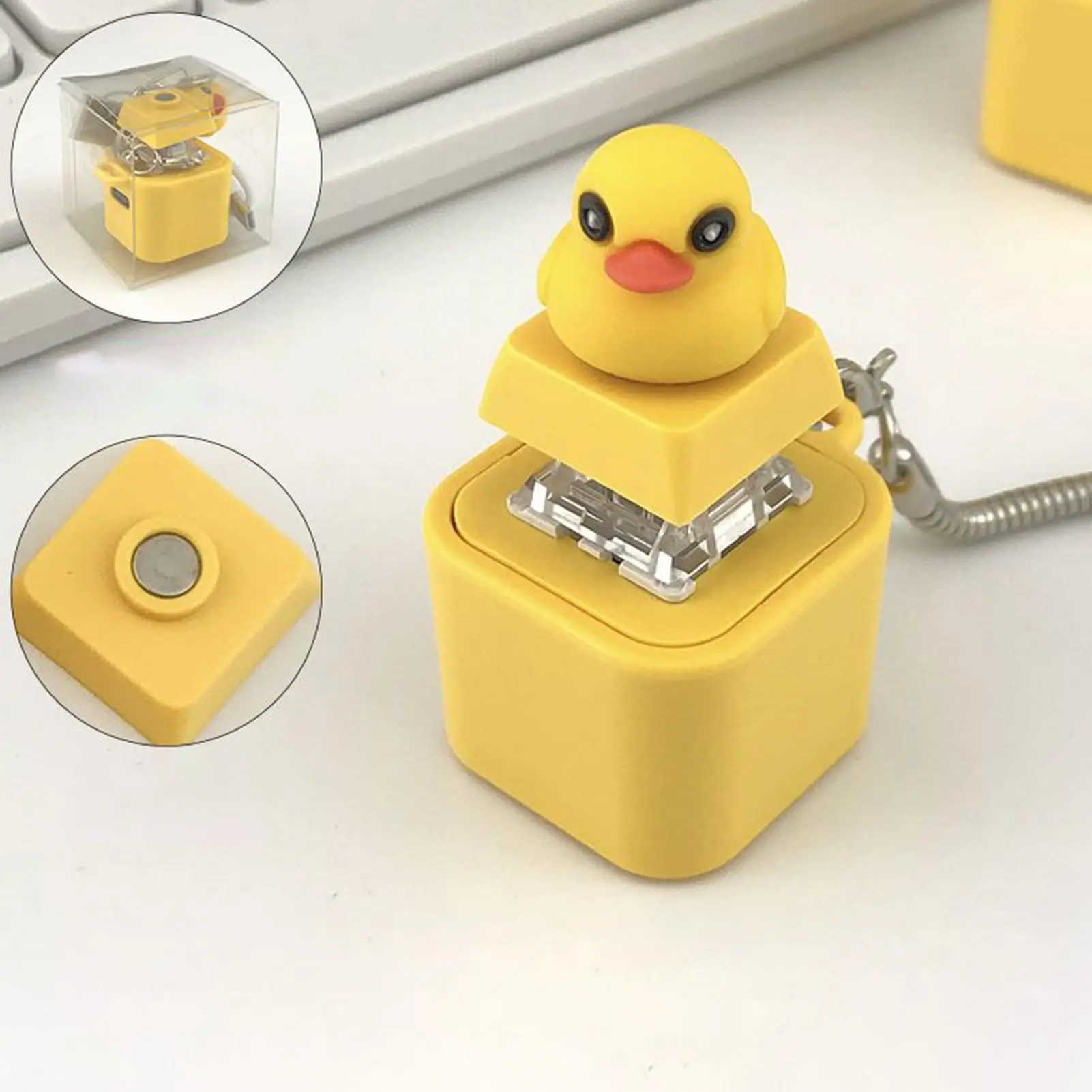 Porte-clés LED avec son – Bouton de porte-clés sensoriel Fidget pour sac à main et sac, cadeau fantaisie pour les fans, femmes, hommes, enfants