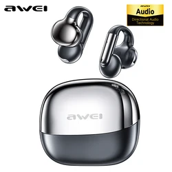 Awei TZ30 Ear Clip Earphones Bluetooth 5.4 Wireless Earphone 2-MIc ENC HD Call Noise Reduction Headphones Sports Earbuds