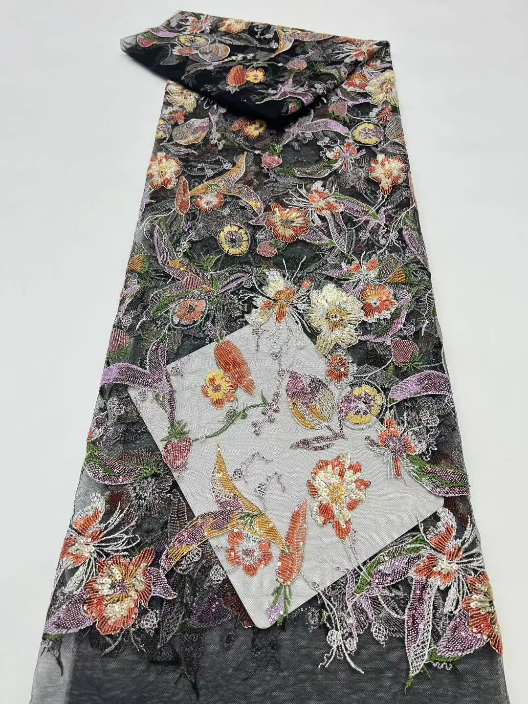 Red de malla suave de encaje de tul francés africano con cuentas de lentejuelas tela de boda nigeriana para vestidos de novia accesorios