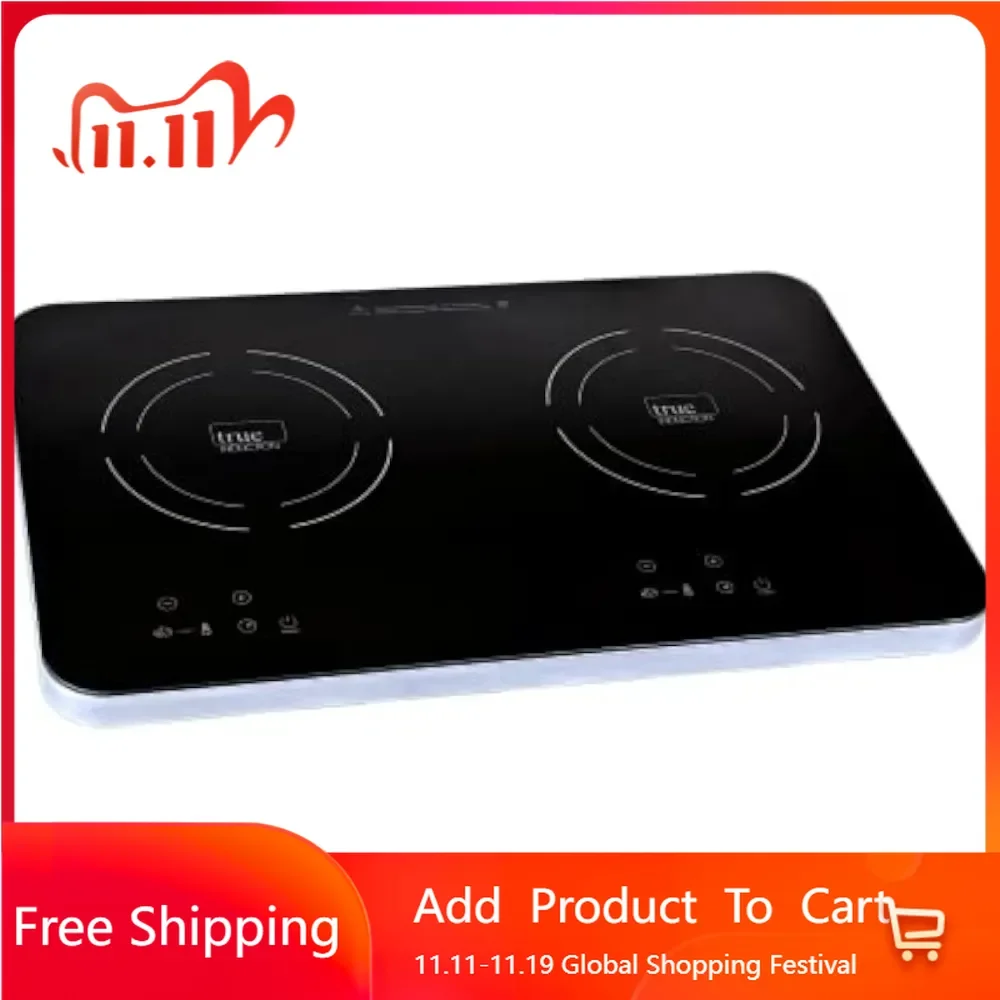 

Kitchen Induction Cookers Double Burner Energy Efficient Electric Induction Cooker 120v Black Hot Plate Electric Ceramic Stove