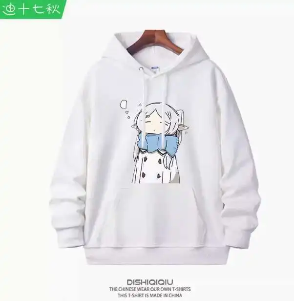 

Anime Frieren: Beyond Journey's End Frieren Hooded Hoodie Cosplay Autumn Winter Men Women Coat Loose Jacket Tops anime