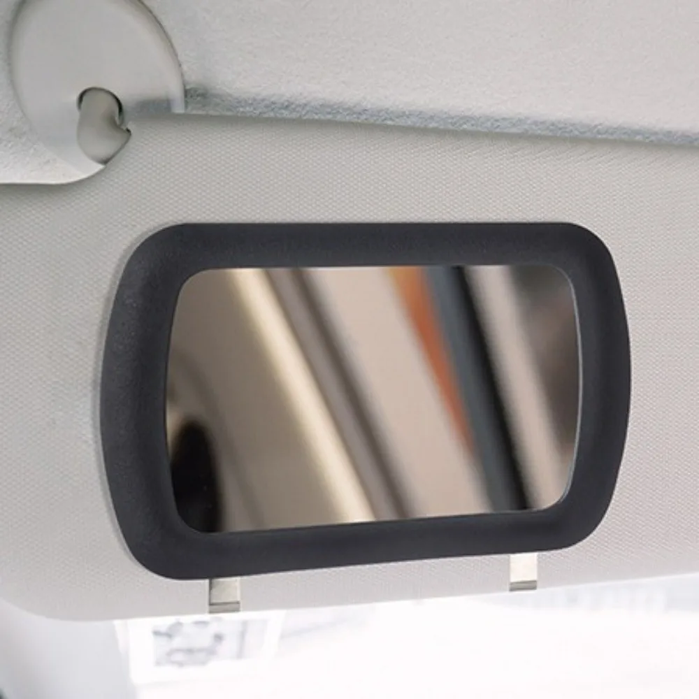 Rhinestone Car Visor Decoration Mirror Crystal HD Women Makeup Mirror Easy Clip-On Multifunctional