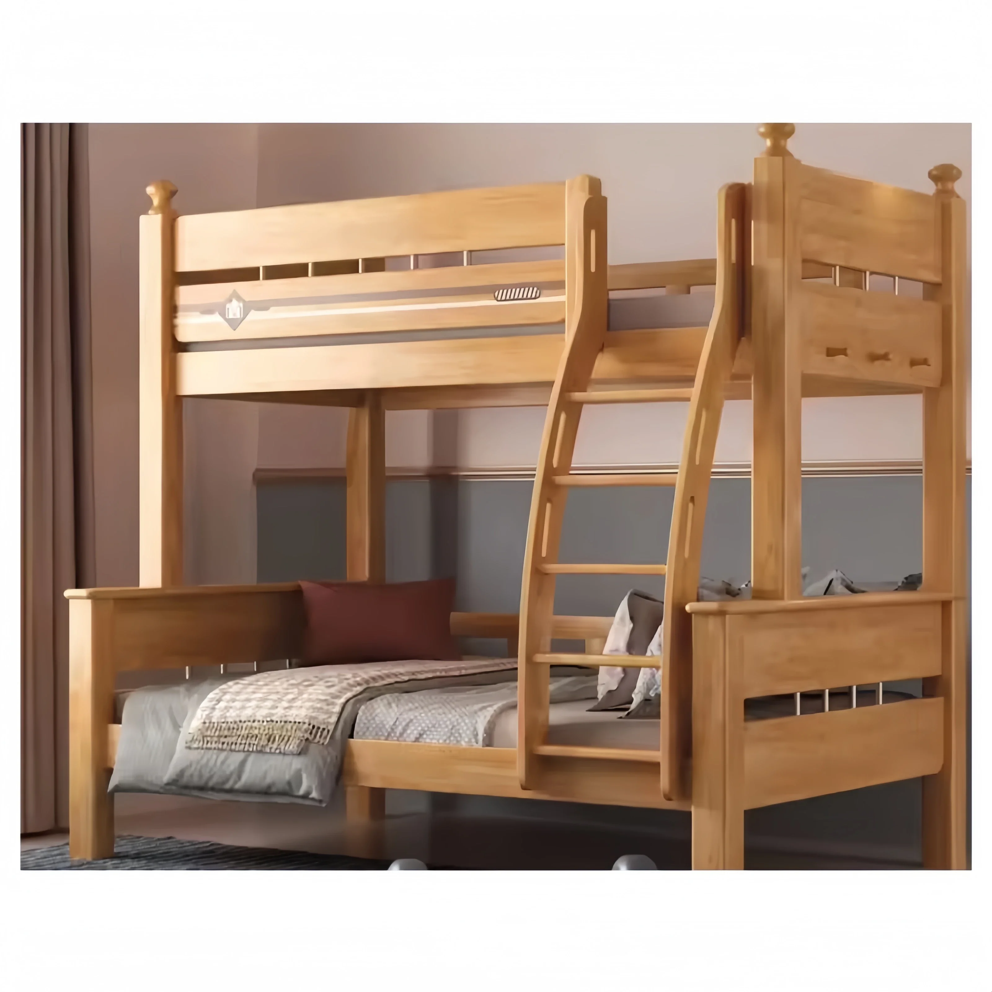 Factory Direct Sell Wooden Children Beds Furniture Bunk Bed With Storage Modern