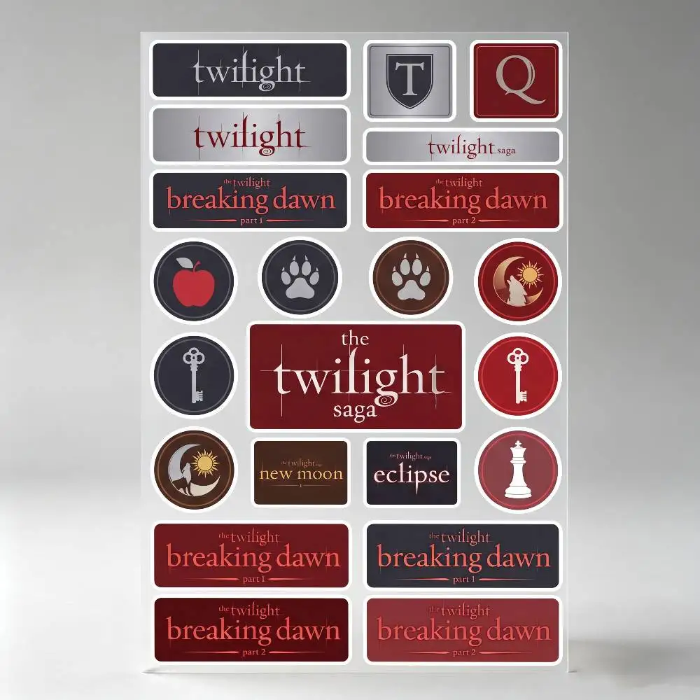 Poster Th-e Twi-li-ght Reflective Motorcycle Stickers Waterproof Vinyl Decals For Motorbike Helmet Fuel Tank Bike