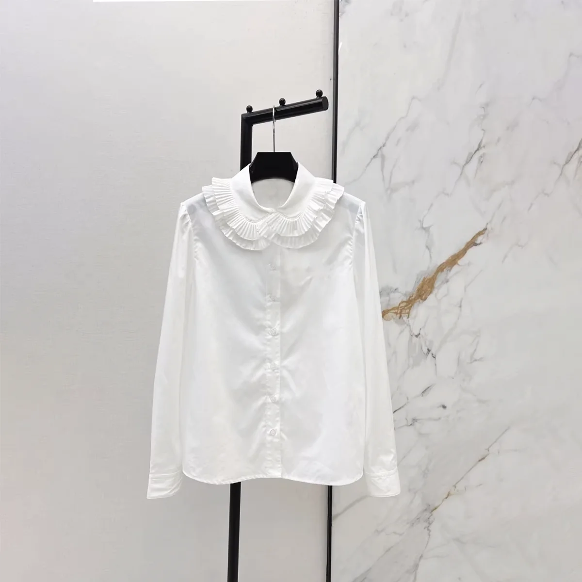 High quality women's shirt versatile basic style doll collar cute style hb26708113