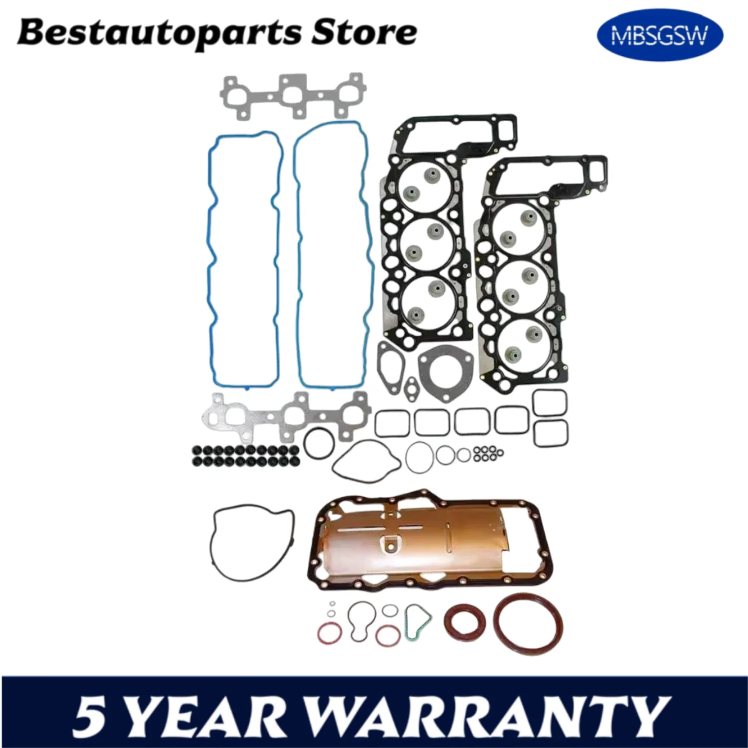 Piston & Ring Timing Chain Kit Oil Water Pump Main & Con rod Bearing Engine Rebuild Kit 3.7 L 06-12 EKG For JEEP DODGE RAM 3.7L