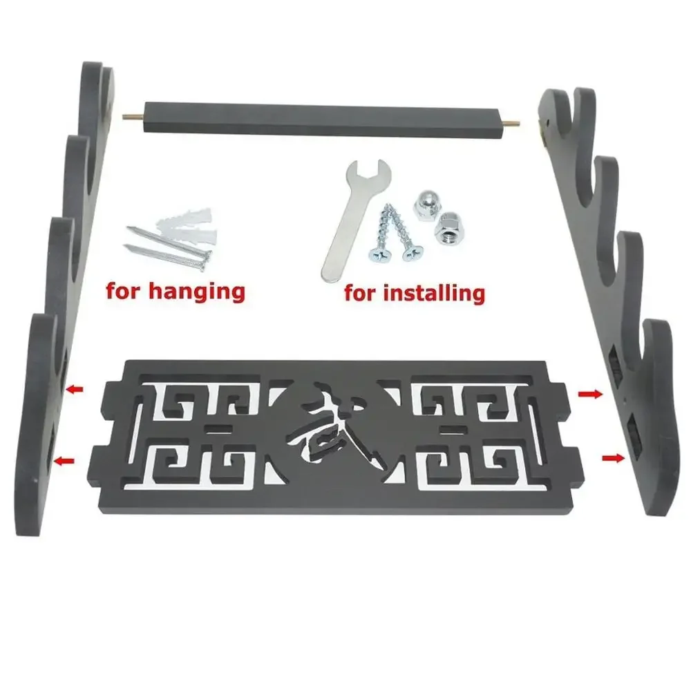 4단 홀더 벽걸이 사무라이 스탠드 디스플레이 카타나 벽걸이 도구 홀더