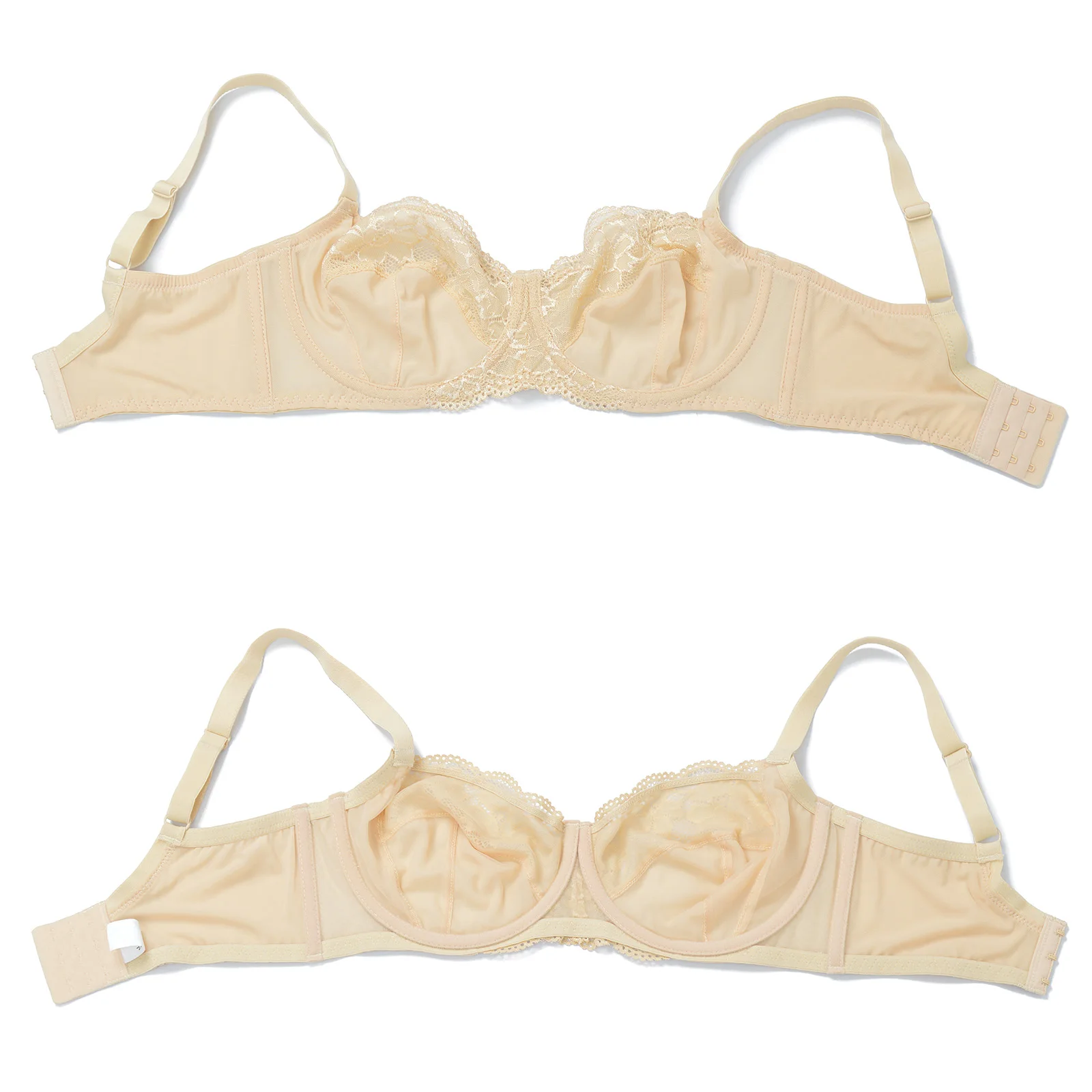 Soutien-gorge à armatures en dentelle non rembourré pour femme, lingerie fine, bralette brodée, minimiseur, gros buste, bonnet, 75-105, B, C, D, E, F, G, H, sexy, nouveau