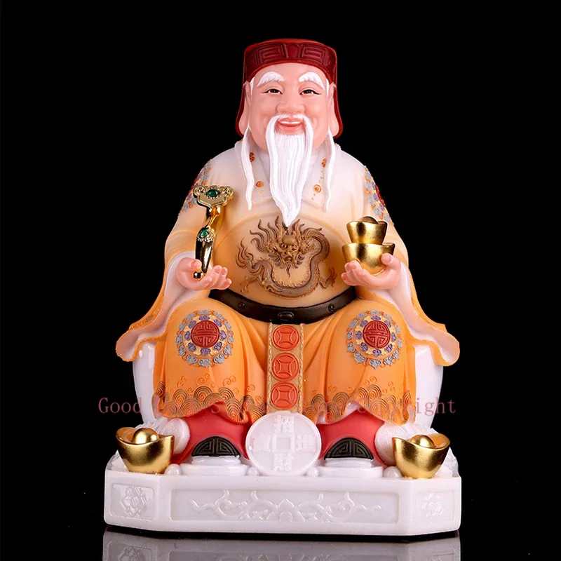 2025 Asia HOME family company worship jade deity statue Bring good luck God of wealth Recruit wealth TU DI GONG Mammon statue