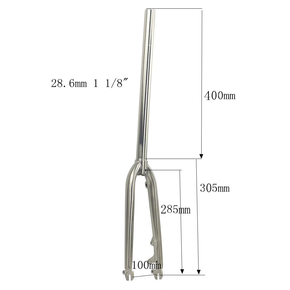 SILVEROCK Chromstahlgabel 20" 406 451 Scheibenbremse BIKEPACKING Rack für klappbare Minivelo BMX Fahrrad starre Gabeln 1 1/8" 28,6 mm – Detail 9