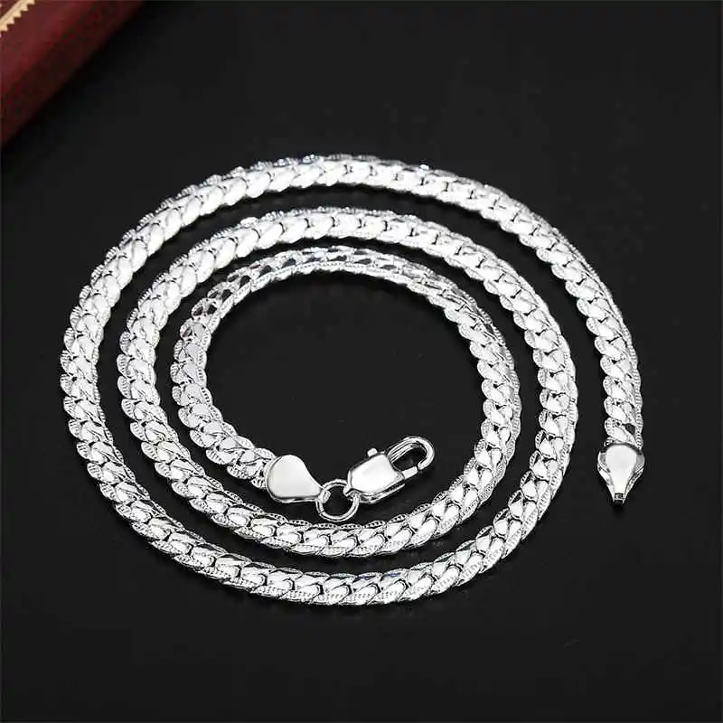 AGTEFFER-Collier en argent regardé 925 pour hommes et femmes, design de marque de luxe, noble, mode, mariage, bijoux de fiançailles, 20-60cm