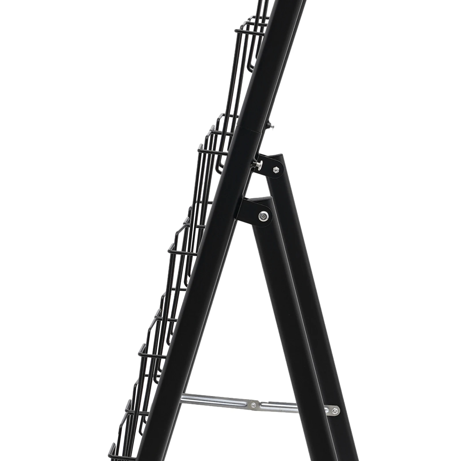 10 Tiers 20 Display Pockets Magazine Rack Foldable Angle 30° for A4 Paper Size 100kg Max. Load-bearing Capacity