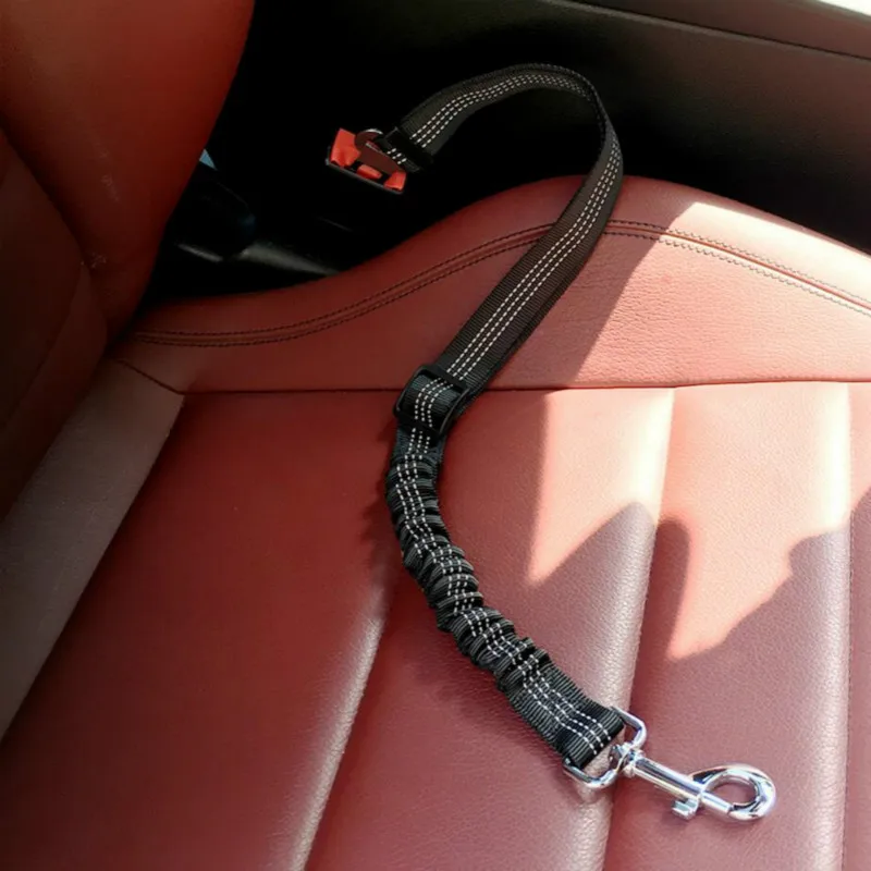 Cinturón de seguridad de coche para perros y gatos, arnés ajustable, correa de plomo para perros pequeños y medianos, Clip de viaje, suministros para mascotas