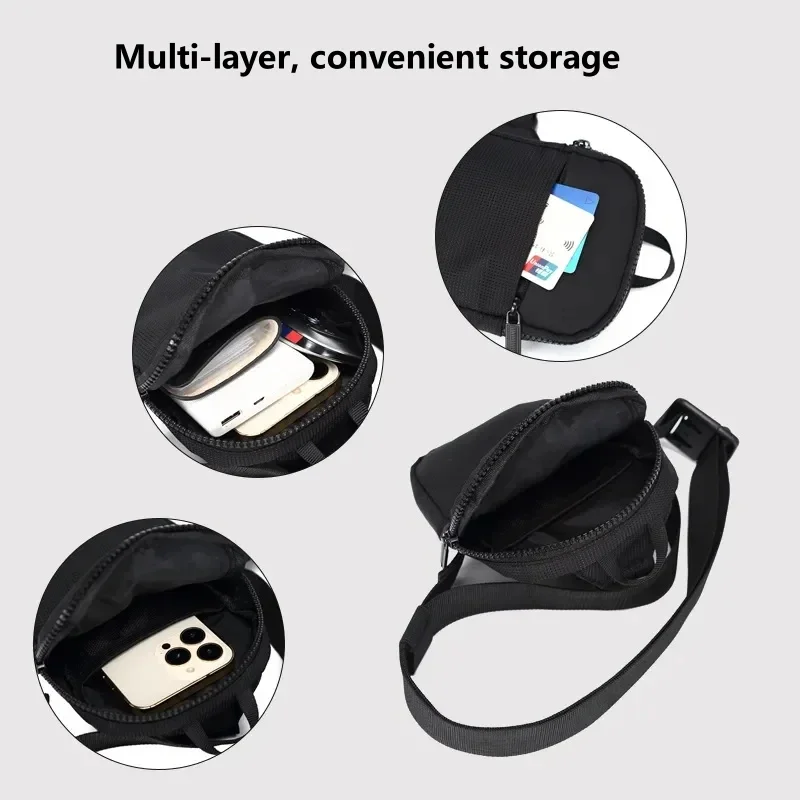 New Men's Chest Bag, Fashionable Crossbody Bag, Casual Japanese-style Men's Small Bag, Light and Simple Single-shoulder Bag