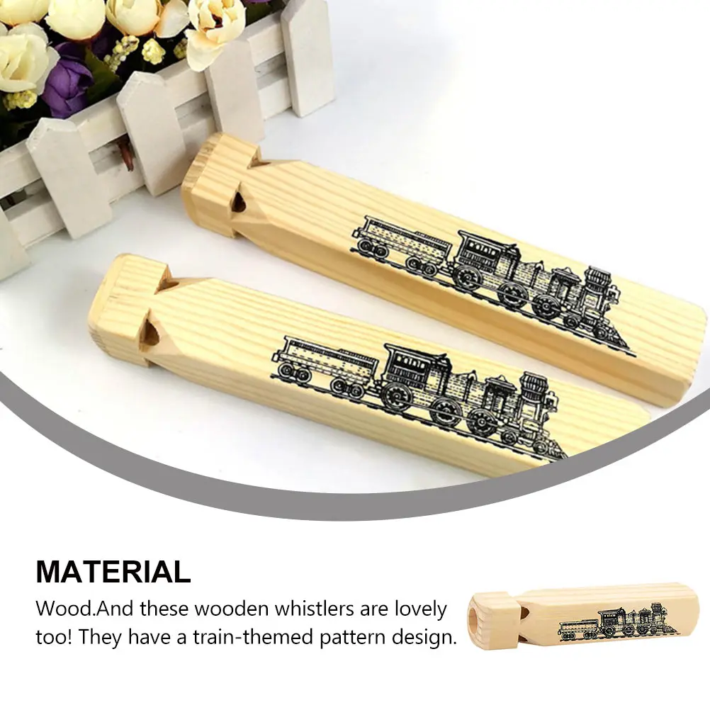 

Train Whistle Kids Toy for Wood Toys Honk with Pattern Wooden Party Favor Child