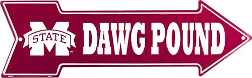 HANGTIME Dawg Pound Mississippi State Arrow Sign