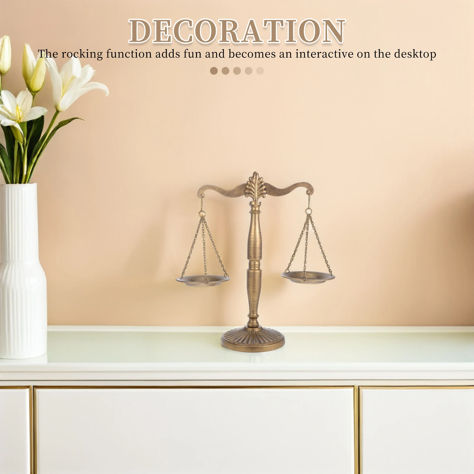 

Retro Balance Vintage Iron Vintage Sculpture Art Sculpture Desktop Ornament For Home Office Library Decor Metal Statue