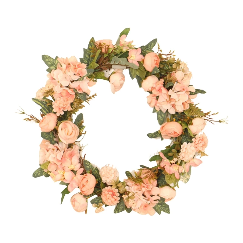 Artificial Rose Flower Wreath 15.7