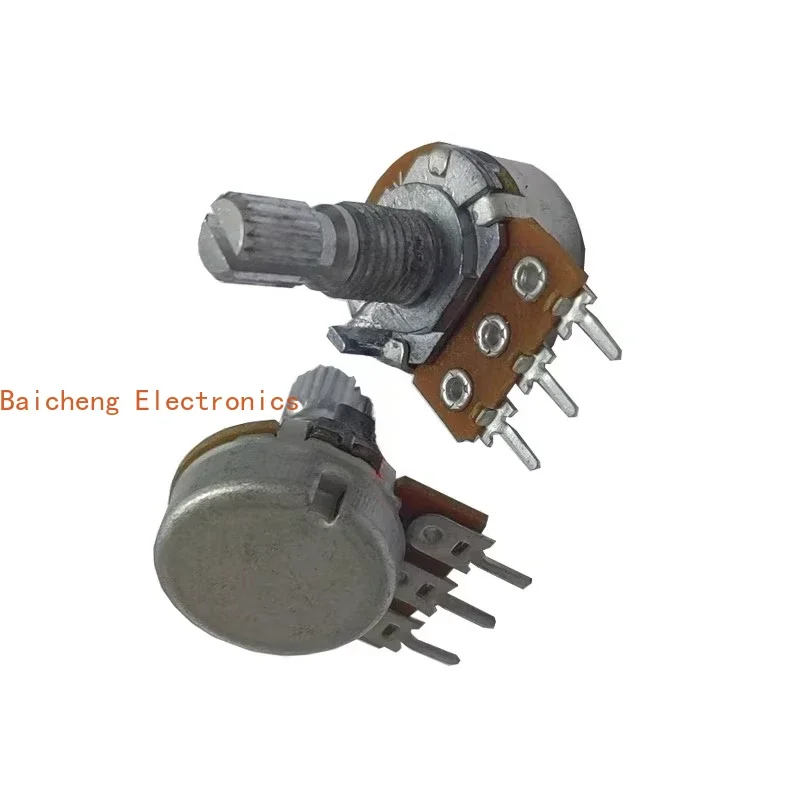 10PCS P160/WH148 single link B10K smooth power amplifier potentiometer carbon film plum blossom shaft 15mm