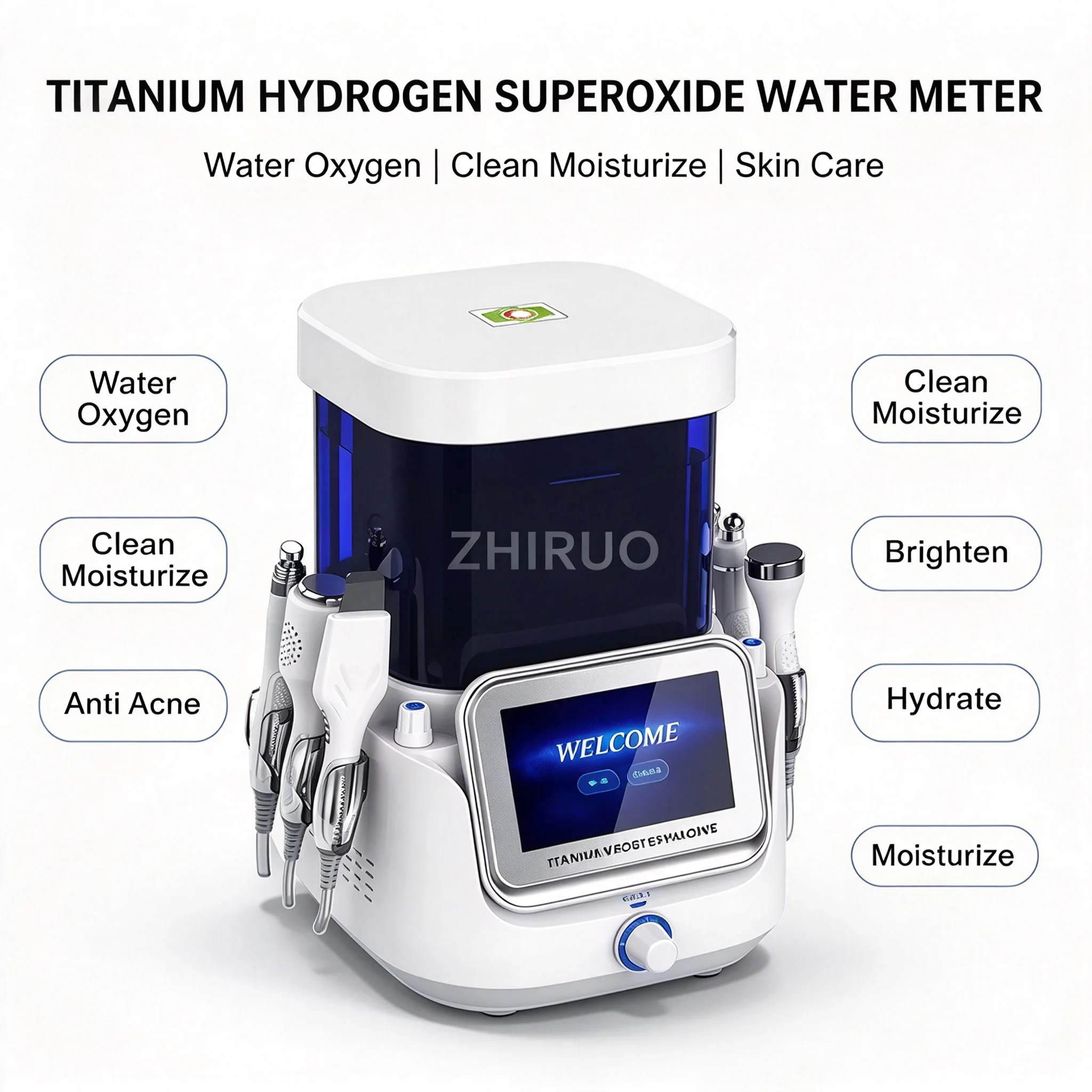 Professional Hydrogen Oxygen Facial Machine MLB-D0021 Deep Cleansing Hydration Blackhead Removal Skin Rejuvenation Device