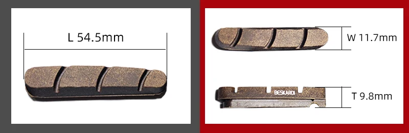 2Pairs 4Pcs Rennrad Bremsbelag Fahrrad Carbon Rad Kork Holz Block Schuhe Bremsen Pade Felge V BMX klapp Räder für Shimano – Detail 4