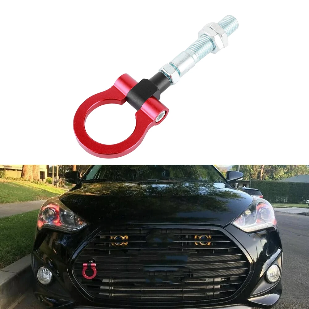 Car Trailer Hook Tow Hook For Hyundai Veloster 2012 2013 2014 2015 2016 2017 Auto Trailer Tow Hook Ring accessory