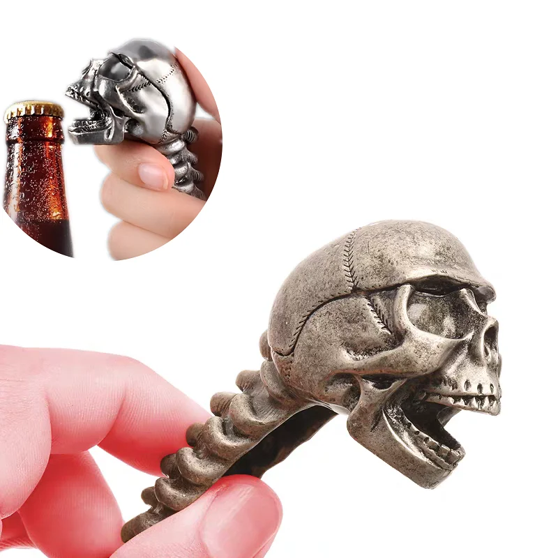 

1pcs Creative Skull Head Shaped Bottle Can Opener Stainless Steel Alloy Bottle Opener Homes Restaurants Bar Tool