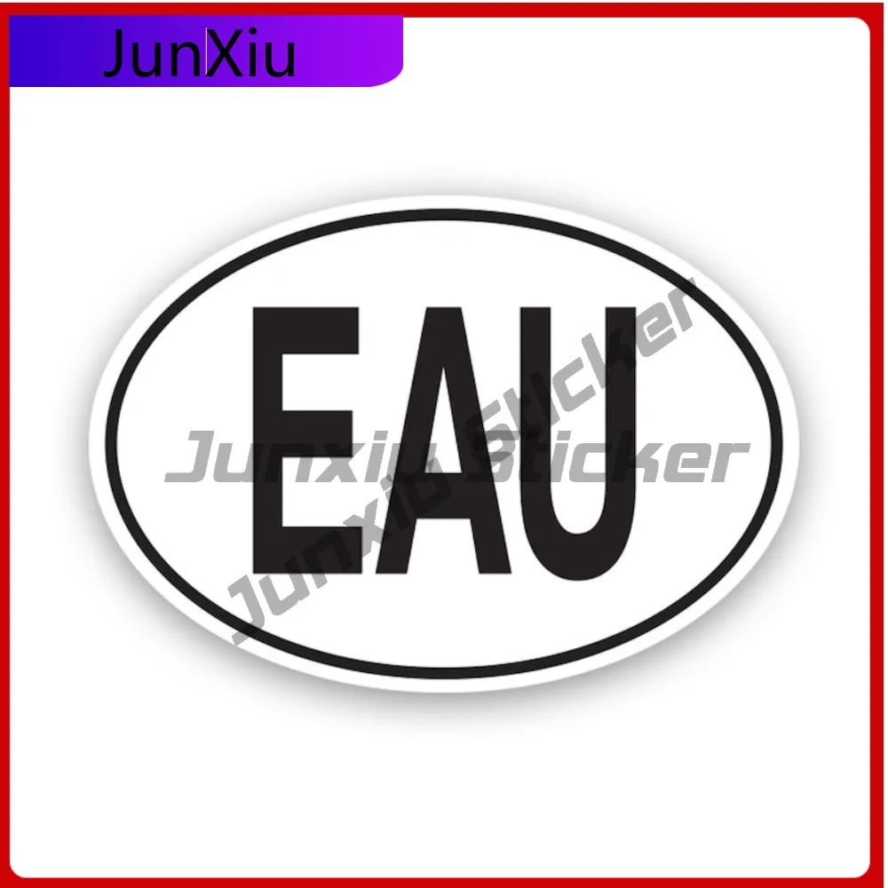 Eau Uganda Country Code Oval Stickerwaterproof Cute Window Waterproof Vinyl Decal For Refrigerators Creative Decor Protection