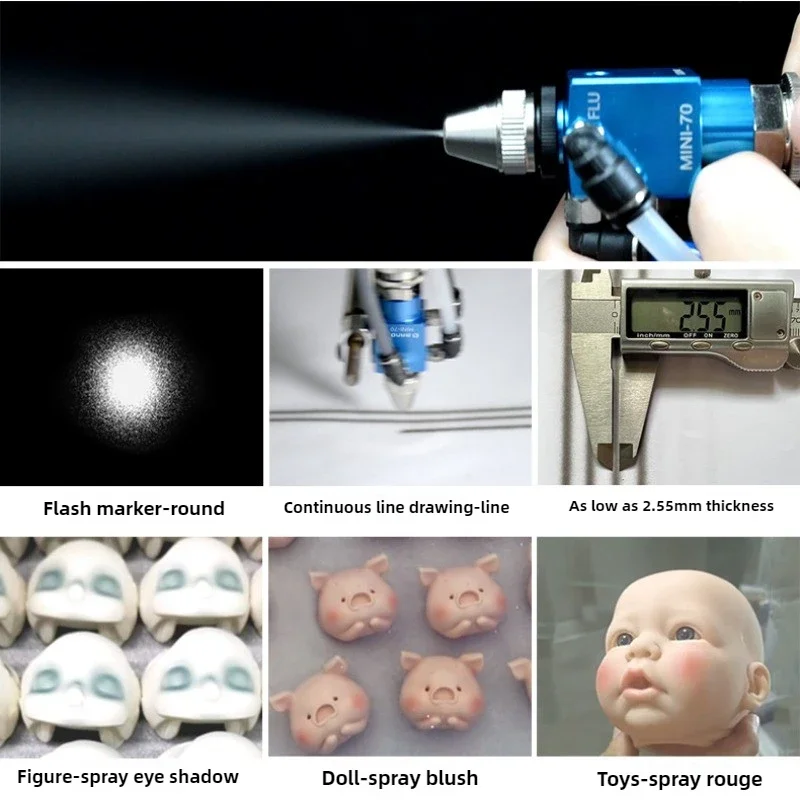 MINI-70 Spray Gun Line Drawing Marking Doll Toy Batch Coloring Rouge Painting Powder Blusher Spray Gun
