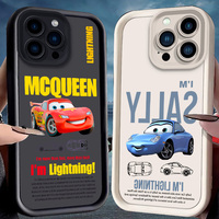 Lightning Mcqueen Case for iPhone 16 E 15 14 13 12 Mini 11 Pro Max XS X 8 7 Plus SE Liquid Soft Silicone Shockproof Back Cover