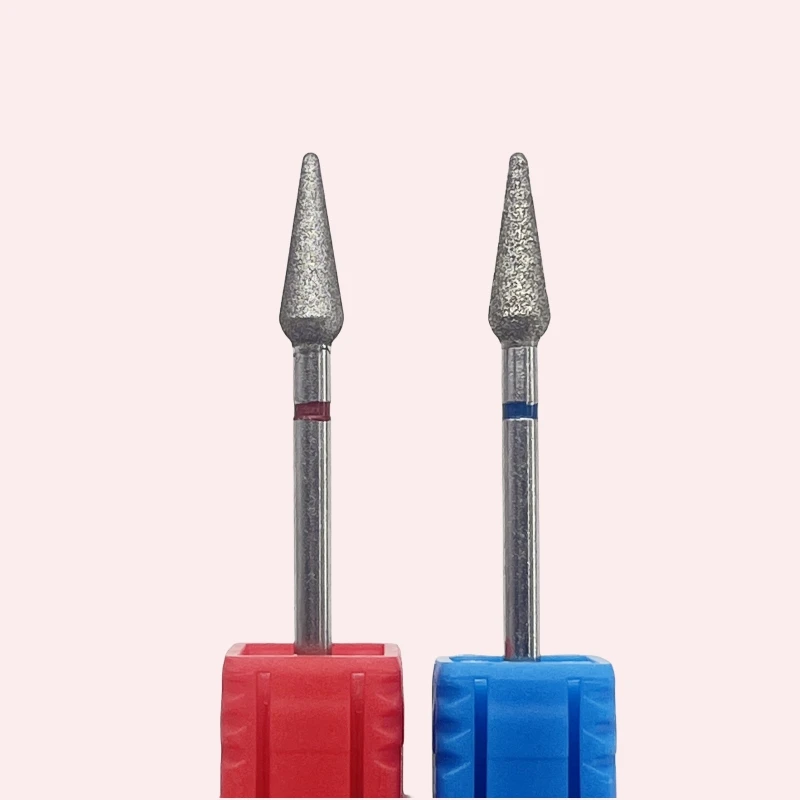 1Pcs Flame Cuticle Clean 3/32" Diamond Nail Drill Bit Safety