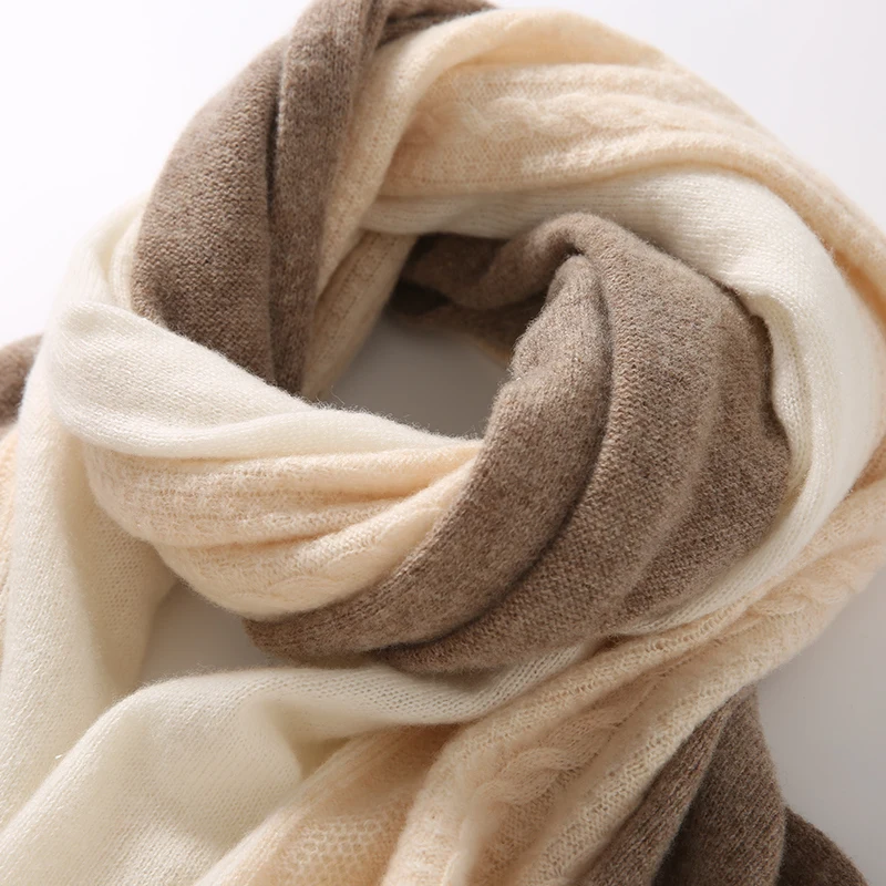 KOIJINSKY New Wool 175*55 Women in spring, autumn and winter, soft warm needle knitted scarf