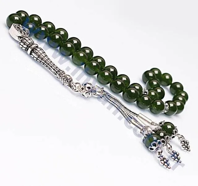 

IQRAH Jade Stone Rosary (925 SETTING SILVER)