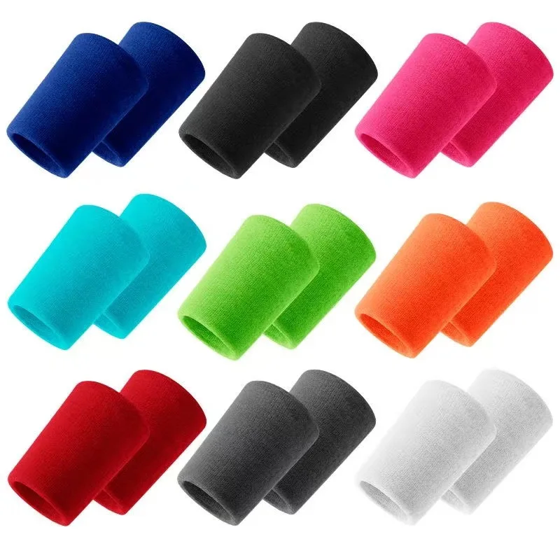 Wrist Sweatband in 9 Different Colors,Made by High Elastic Meterial Comfortable Pressure Protection,Athletic Wristbands Armbands