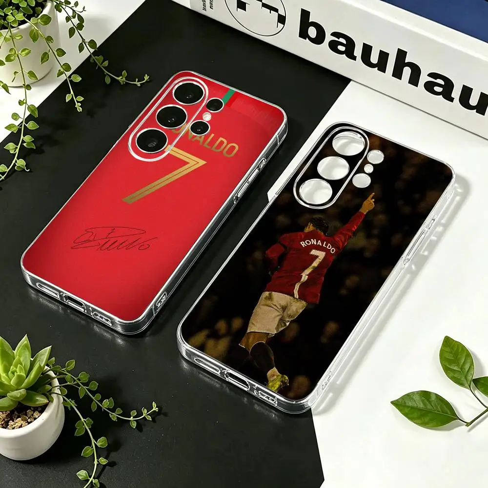 F-Football C-CR7 R-Ronaldo 7   Clear Phone Case For Samsung S24 S23 S22 S21 S20 S10 Note 20 Ultra Note 10