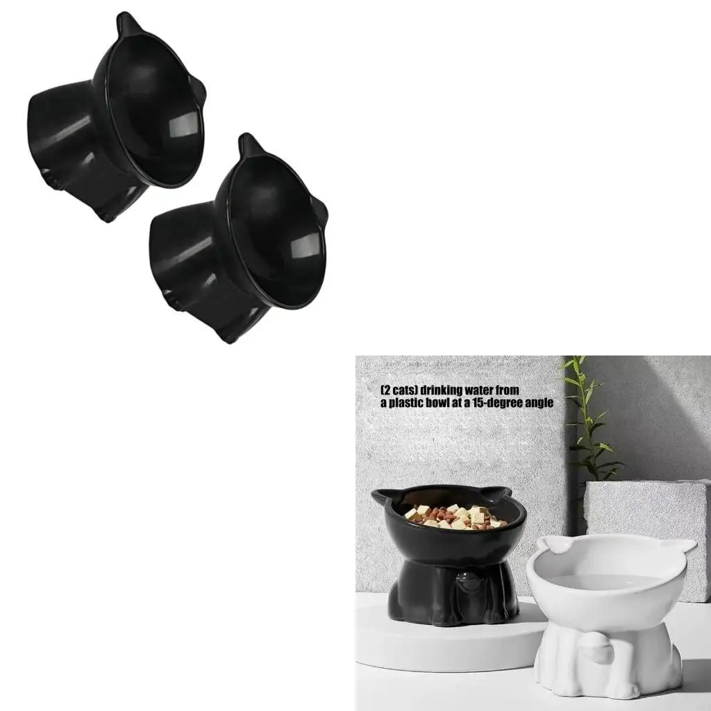 37ME Elevated Dog Feeding Station Spill Proof And Stable Design Plastic Bowl