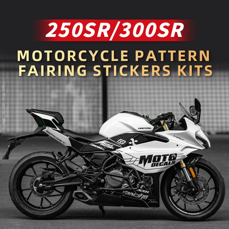 Pattern Printing Stickers Kits for Motorcycle Protection and Decoration, Used for CFMOTO 250SR 300SR 2022 2023, Various Styles