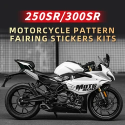 Pattern Printing Stickers Kits for Motorcycle Protection and Decoration, Used for CFMOTO 250SR 300SR 2022 2023, Various Styles