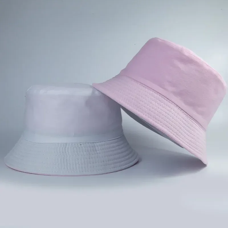 Classic Reversible Bucket Hats Man Women Cotton Fisherman Cap Girl Boy Daily Vacation Chapeau Bob Casquette Gorras image 4