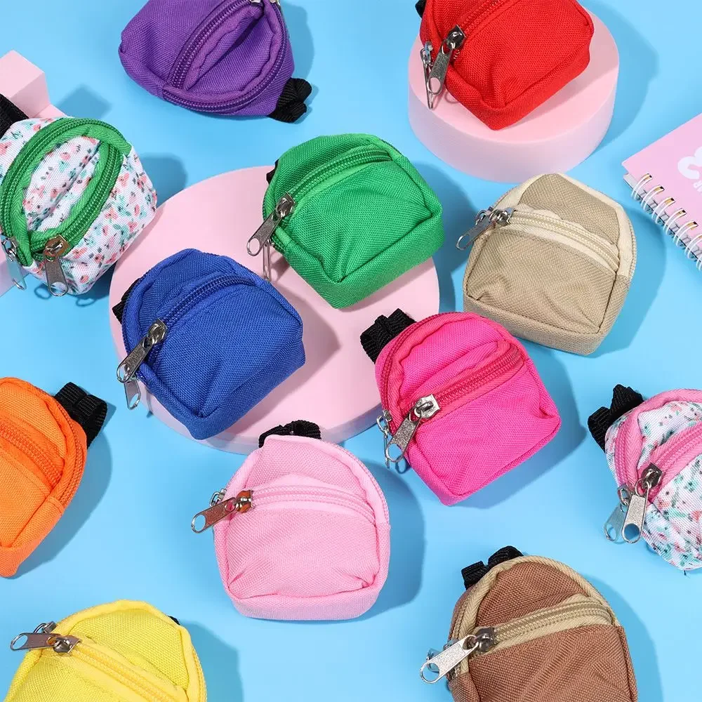 Zíper pequena carteira chaveiro mini mochila encantos chaveiro pingente pequeno saco ornamentos chaveiro presentes do estudante acessórios