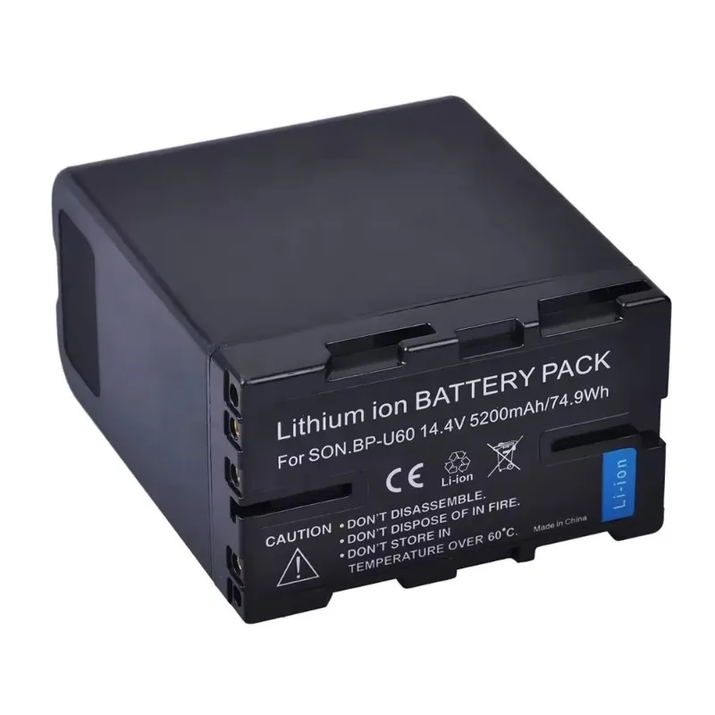 Professional BP-U60 Battery 14.4V 5200mAh For Sony XDCAM EX Broadcast Camera PMW-100 PMW-150 BP-U90