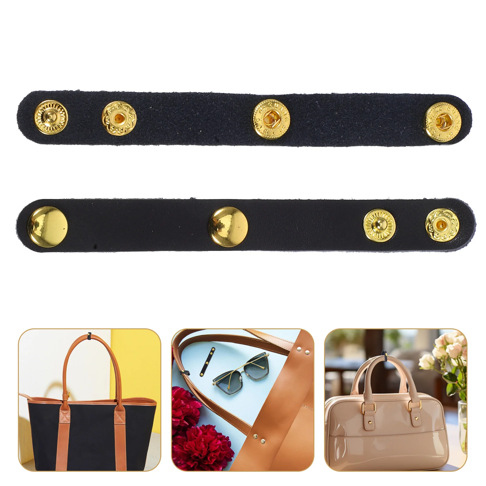 

2pcs Adjuster Buckle Bag Handle Keeper For Tote Handbag Strap Length Adjustment Bag Strap Fixing Accessories