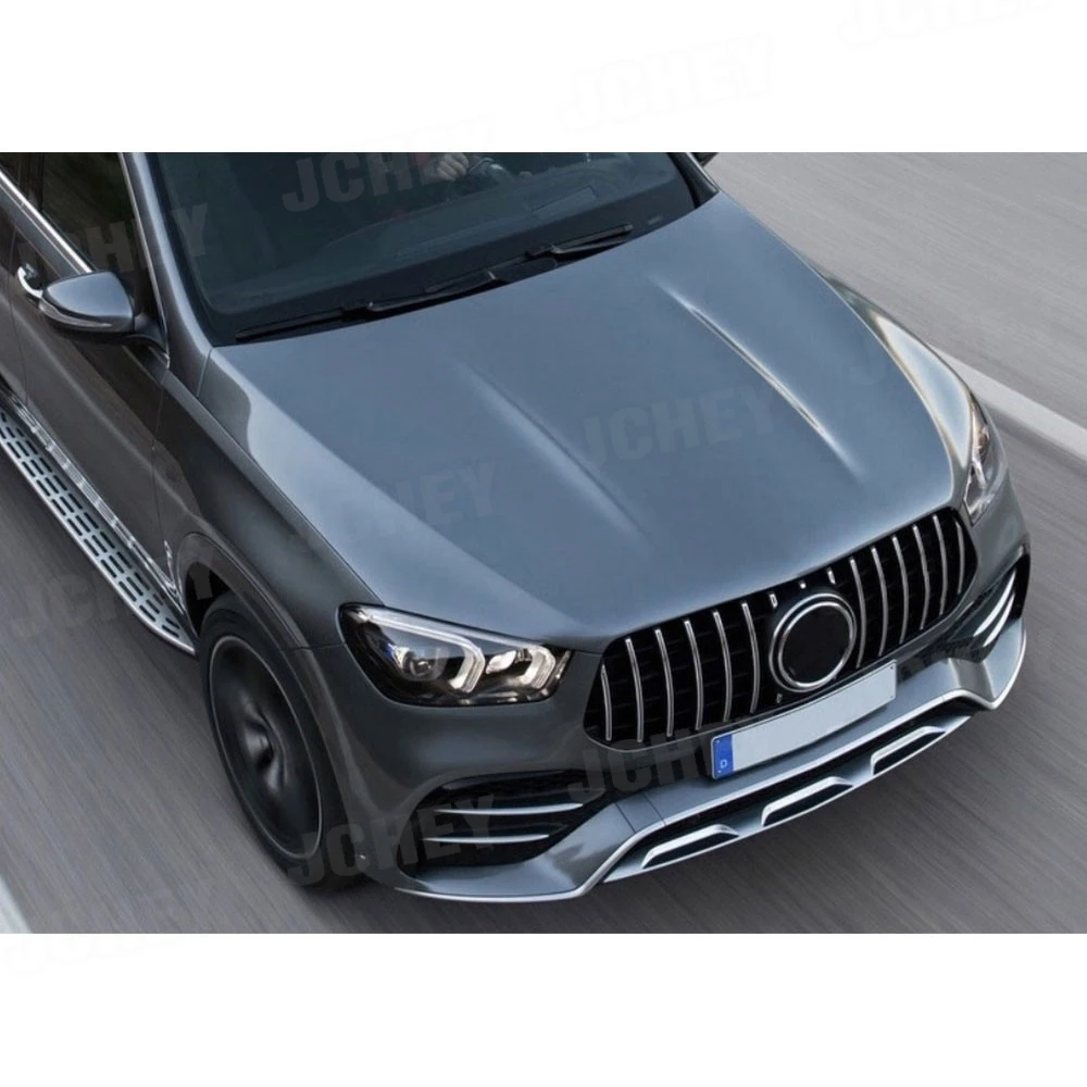 

JCHEY Carbon Fiber Front Bumper Fog Lamp Fins Vent Trims For Benz GLE Class W167 350 450 53 AMG Sport SUV 2020+ ABS Accessories