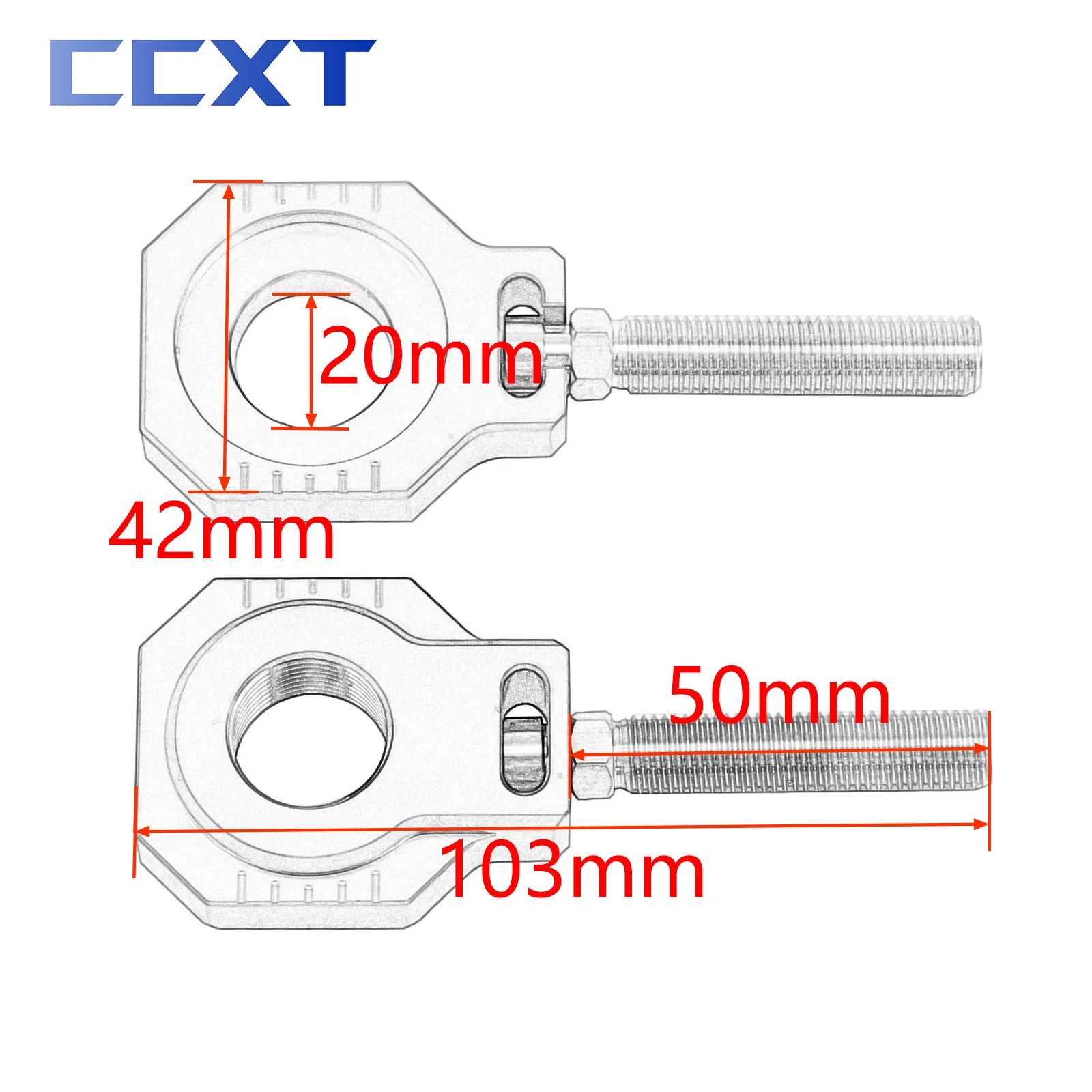 دراجة نارية CNC 20 مللي متر كتل المحور الخلفي سلسلة الضابط كتلة ل KTM SX SXF XC XCF XCW EXC EXCF 125-530 ل Husqvarna TC 85 125 250 #6