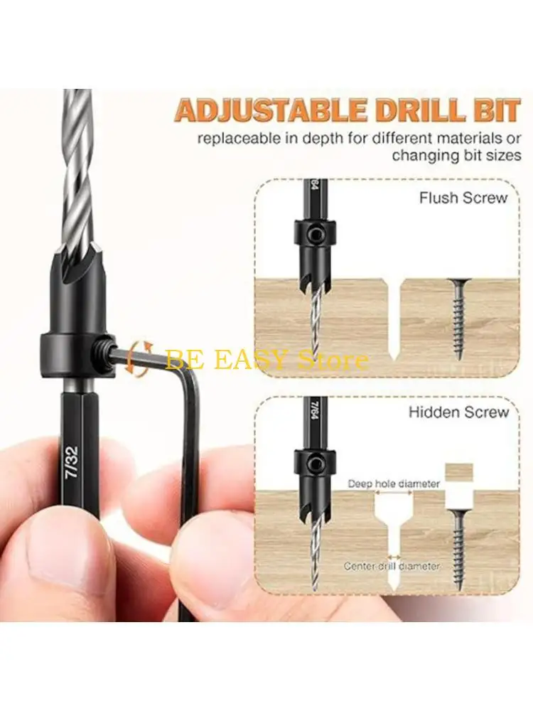 E28F Countersink Drill Bit 5Pcs Suitable for