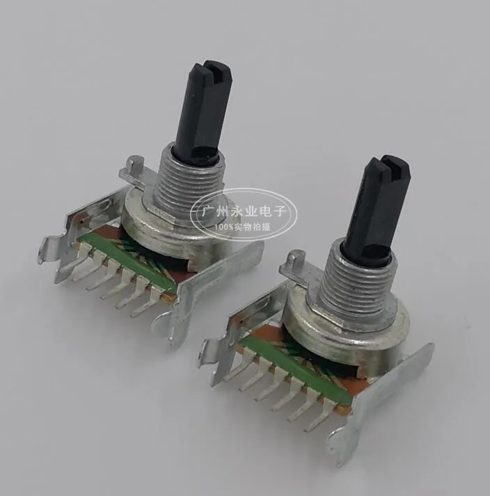 2 Piece 161 Type Audio Speaker Power Amplifier Potentiometer Single Row 6 Feet B10K B20K B50K B100K