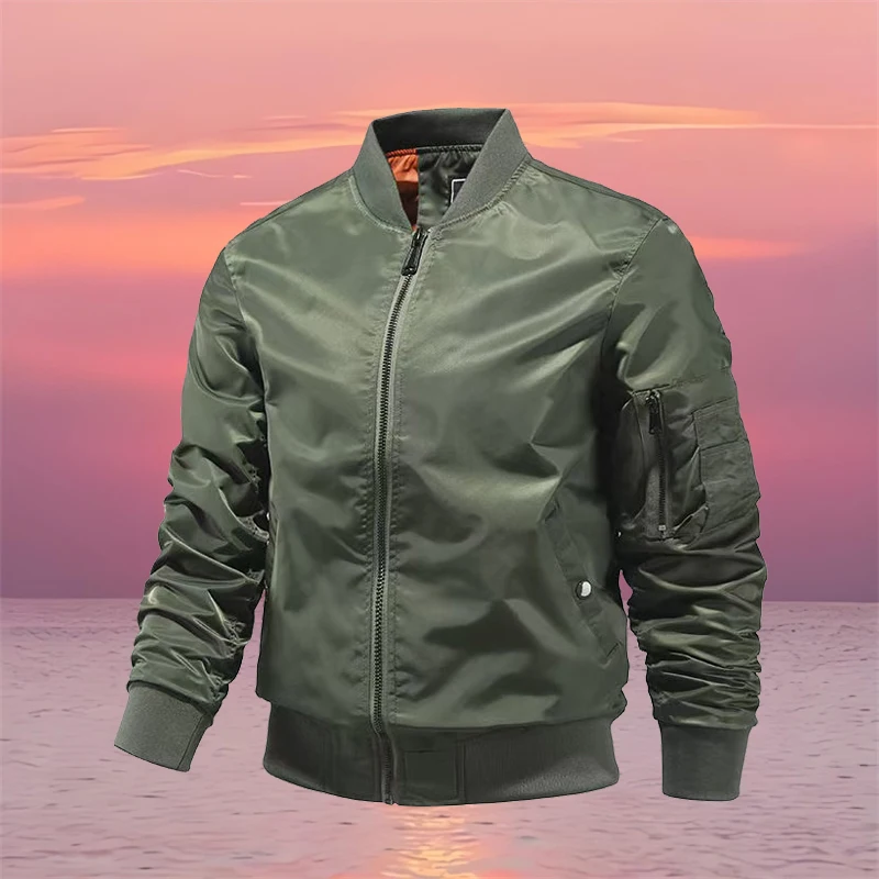 سترة MA1 Air Force Bomber، معطف عصري رفيع ومناسب للرجال، مناسب لـ M-5XL في الربيع والخريف #4