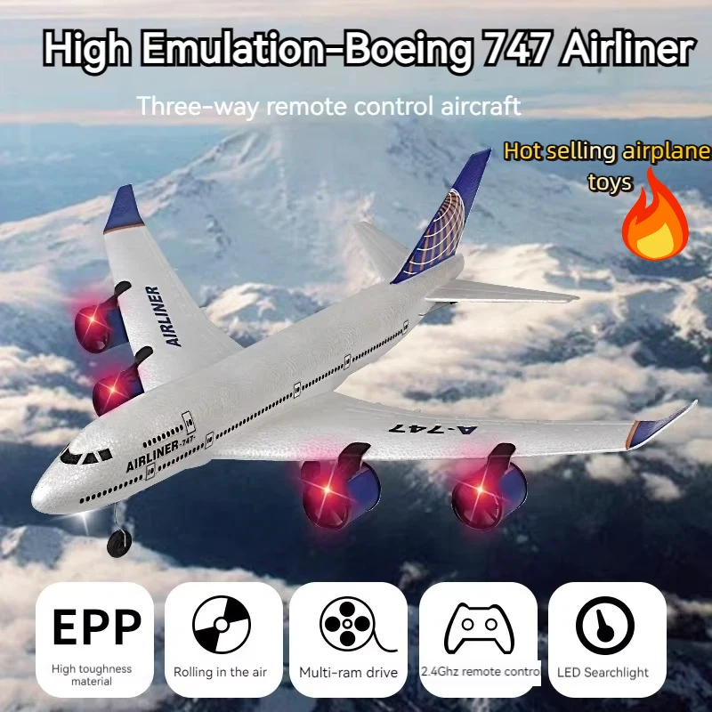 

Best Seller Airbus A380 Boeing 747 Remote Control Model Aircraft Fixed Wing Foam Glider Three Channel RC Airplanes Toy for Age